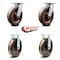 Service Caster 8 Inch Kingpinless High Temp Phenolic Wheel Swivel Caster Swivel 2 Rigid, 2PK SCC-KP30S820-PHRHT-2-R-2 - alternate 7